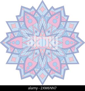 Décoratif coloré floral Mandala Design. Illustration vectorielle d'ornement. Illustration de Vecteur