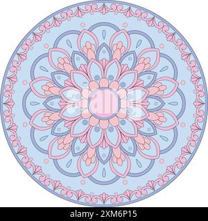 Décoratif coloré floral Mandala Design. Illustration vectorielle d'ornement. Illustration de Vecteur