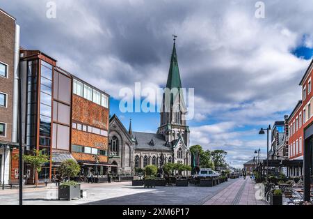 Cathédrale Domkirke à Kristiansand, dans le sud de la Norvège Banque D'Images