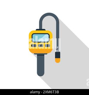 Dispositif d'analyse de gaz mesurant le niveau de méthane avec capteur Illustration de Vecteur