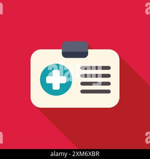 Badge médical représentant l'assurance maladie, les frais médicaux et l'accès aux soins de santé Illustration de Vecteur