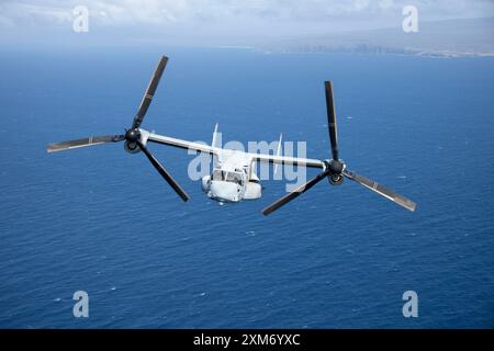 U.S. Marine corps MV-22B Ospreys assigné au Marine Medium Tiltrotor Squadron (VMM) 363, Marine Aircraft Group 24, 1st Marine Aircraft Wing Conductivity fl Banque D'Images