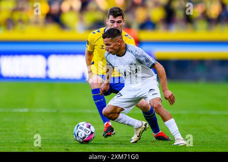 Broendby, Danemark. 25 juillet 2024. Elvir Gashijan (77) de Llapi vu lors du match de qualification de l'UEFA Conference League entre Broendby IF et Llapi au Broendby Stadion à Broendby. Crédit : Gonzales photo/Alamy Live News Banque D'Images