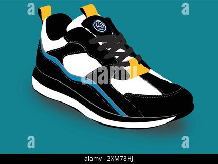 Illustration vectorielle de baskets colorées. Illustration de Vecteur