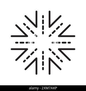 Icône de jonction à plusieurs niveaux vecteur d'art de ligne noire en noir et blanc de définir le signe de collection Illustration de Vecteur