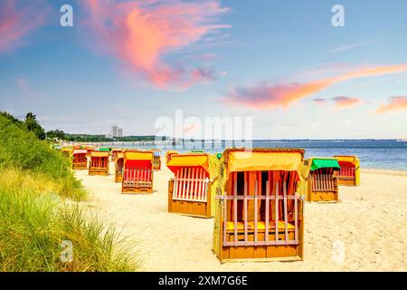 Plage, Niendorf, Allemagne Banque D'Images