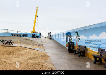 Thorney Bay Beach, Canvey Island, Essex Banque D'Images