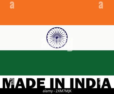 Fabriqué en Inde, fabriqué en Inde, icône du produit de l'Inde, icône fabriqué en Inde Illustration de Vecteur