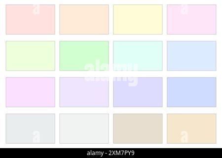 Palette de couleurs pastel. Rectangles de dégradé doux. Vecteur d'arrière-plan abstrait. Léger et aéré. Illustration de Vecteur