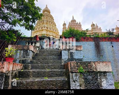25 juillet 2024, Saswad, Inde, ancien temple de Sangameshwar, ancien temple de Sangameshwar. Banque D'Images