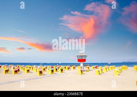 Plage, Travemünde, Allemagne Banque D'Images