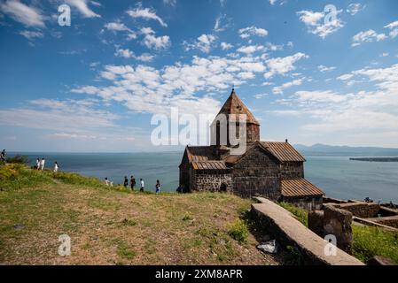 Monastère de Sevanavank sur la côte nord-ouest du lac Sevan, province de Gegharkunik, Arménie Banque D'Images