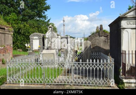 La Nouvelle-Orléans, Lafayette cimetière no.2 au-dessus des tombes terrestres Banque D'Images