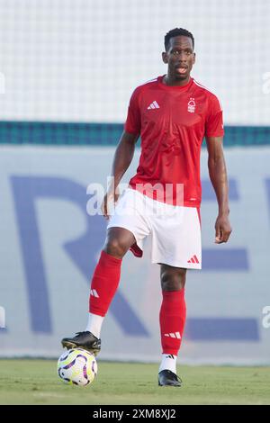 San Pedro Del Pinatar, Espagne. 26 juillet 2024. MURCIE, ESPAGNE - JUILLET 26 : Willy Boly de Nottingham Forest en action lors du match amical de pré-saison entre Nottingham Forest et Elche CF au Pinatar Arena Stadium le 26 juillet 2024 à Murcie, Espagne. (Photo de Francisco Macia/photo Players images/Magara Press) crédit : Magara Press SL/Alamy Live News Banque D'Images