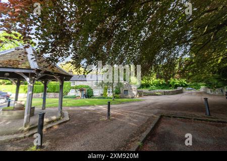 Le pont de Sheepwash, village d'Ashford-in-the-Water paroisse civile dans le Derbyshire Peak District, Angleterre, Royaume-Uni Banque D'Images