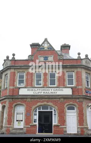 La gare dans la ville de Cliff Railway à Aberystwyth, Ceredgion, pays de Galles, Royaume-Uni Banque D'Images