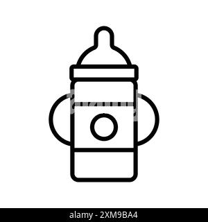 baby sippy icon linéaire logo mark set collection en noir et blanc pour le web Illustration de Vecteur