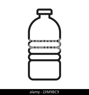 Bouteille icône linéaire marque de logo set collection en noir et blanc pour le web Illustration de Vecteur