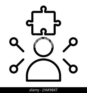 Complexité icône linéaire marque de logo set collection en noir et blanc pour le web Illustration de Vecteur