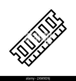 mémoire, ram icône linéaire marque de logo set collection en noir et blanc pour le web Illustration de Vecteur