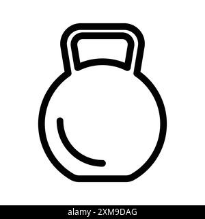 kettlebell icône linéaire logo mark set collection en noir et blanc pour le web Illustration de Vecteur