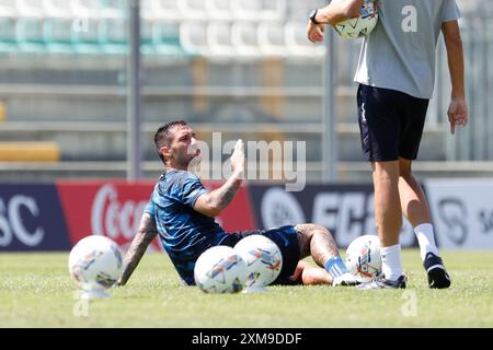 Castel Di Sangro, Abbruzzes, Italie. 26 juillet 2024. Matteo Politano de Naples pendant le jour 2 du camp d'entraînement de pré-saison de la SSC Napoli au Stadio Patini à Castel di Sangro, Italie, le 26 juillet 2024 (crédit image : © Ciro de Luca/ZUMA Press Wire) USAGE ÉDITORIAL SEULEMENT! Non destiné à UN USAGE commercial ! Crédit : ZUMA Press, Inc/Alamy Live News Banque D'Images