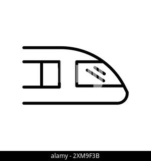 Métro icône de train à grande vitesse linéaire marque de logo set collection en noir et blanc pour le web Illustration de Vecteur