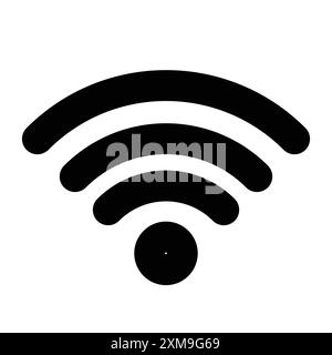 Icône de signal WiFi marque linéaire logo set collection en noir et blanc pour le web Illustration de Vecteur