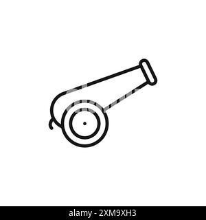 Collection de contours d'icône de canon ou défini dans un contour noir et blanc Illustration de Vecteur