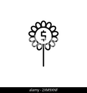 Collection d'icônes de croissance des investissements d'affaires ou ensemble en noir et blanc Illustration de Vecteur