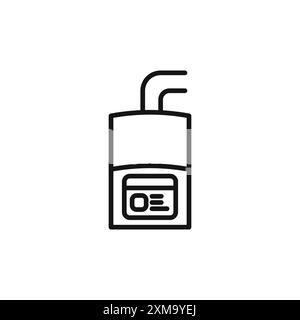Collection de contour d'icône de chaudière de chauffage électrique ou défini en contour noir et blanc Illustration de Vecteur