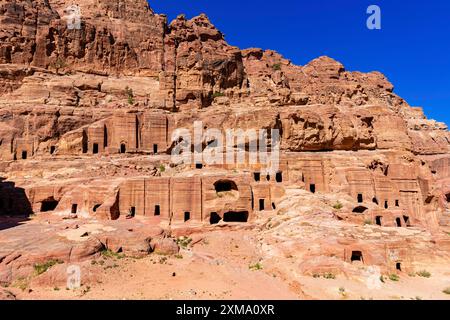 Les tombeaux de la rue des façades, Petra, Jordanie Banque D'Images