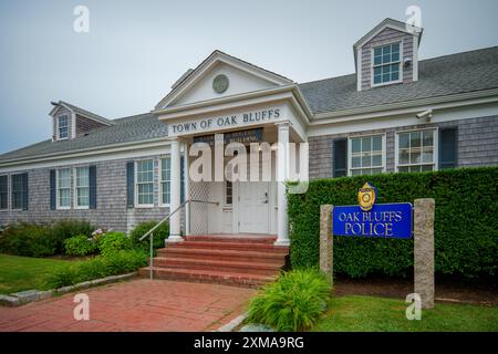 Marthas Vineyard, ma, États-Unis - 17 juillet 2024 : Marthas Vineyard, Massachusetts. Bâtiment de police de la ville d'Oak Bluffs Banque D'Images