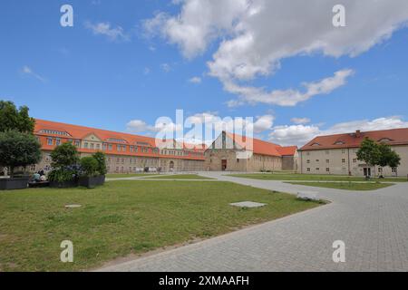 Paradise Gardens bâtiment, jardin paradis sur la citadelle, Petersberg, Erfurt, Thuringe, Allemagne Banque D'Images