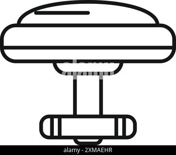 Icône de ligne d'un drone volant et enregistrant, parfait pour représenter des concepts comme la technologie et l'innovation Illustration de Vecteur