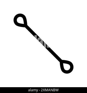 Cotton Buds Icon Linear logo Mark Set collection en noir et blanc pour le web Illustration de Vecteur