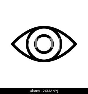 Eye Icon linéaire logo Mark Set collection en noir et blanc pour le web Illustration de Vecteur