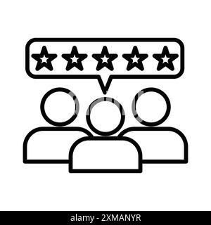 Icône de rétroaction marque linéaire logo set collection en noir et blanc pour le web Illustration de Vecteur