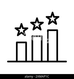 icône d'évaluation de produit linéaire logo marque set collection en noir et blanc pour le web Illustration de Vecteur