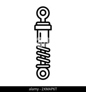 damper icône linéaire logo mark set collection en noir et blanc pour le web Illustration de Vecteur