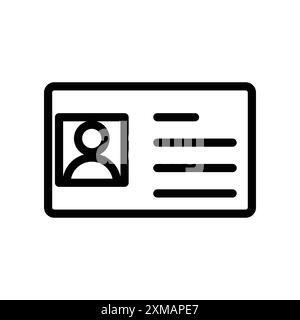 Carte d'identification icône linéaire marque de logo set collection en noir et blanc pour le web Illustration de Vecteur