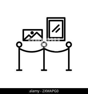 Exposez l'icône linéaire de marque de logo collection en noir et blanc pour le web Illustration de Vecteur