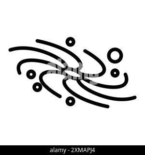 Galaxy Icon Linear logo Mark Set collection en noir et blanc pour le web Illustration de Vecteur