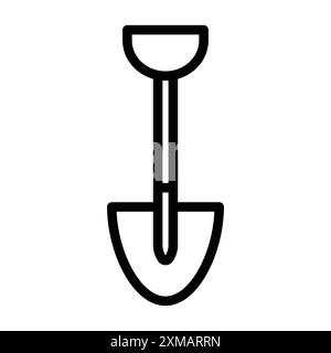 Short Spade icône linéaire logo Mark Set collection en noir et blanc pour le web Illustration de Vecteur