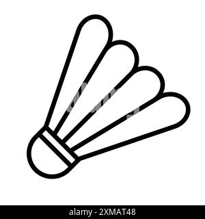 Shutlecock icône linéaire logo Mark Set collection en noir et blanc pour le web Illustration de Vecteur