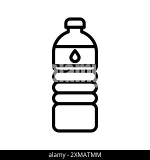bouteille d'eau icône linéaire marque de marque de logo collection en noir et blanc pour le web Illustration de Vecteur