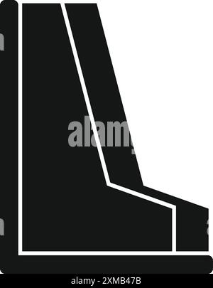 Icône simple représentant un barrage hydroélectrique générant de l'énergie renouvelable Illustration de Vecteur