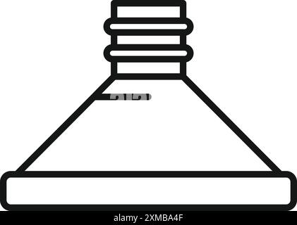 Icône de ligne d'une hotte aspirante de cuisine purifiant l'air et évacuant la vapeur Illustration de Vecteur