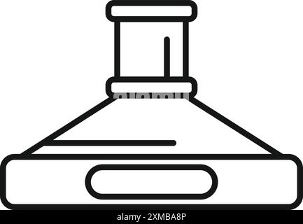 Dessin au trait d'un ventilateur extracteur de hotte aspirante, purifiant l'air dans une cuisine Illustration de Vecteur