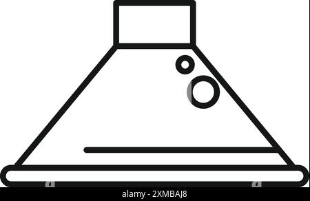 Dessin au trait simple d'un ventilateur extracteur de hotte de cuisine filtrant la vapeur pendant la cuisson des aliments Illustration de Vecteur